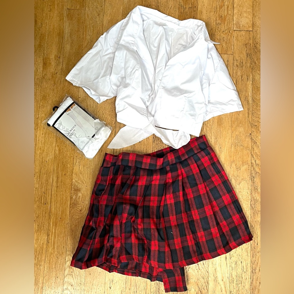 Leg Avenue School Girl Costume with Accessories
